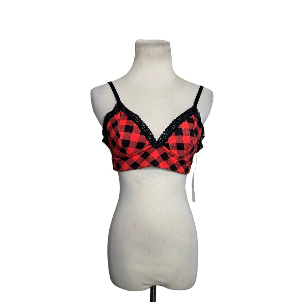Jenni red plaid brallete size Medium